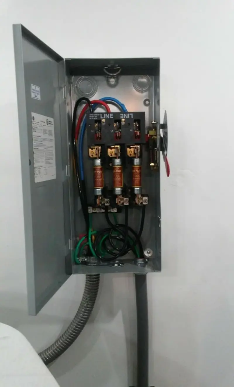 Three-phase disconnect switch installed for Electrical Wiring & Rewiring in Newington Forest